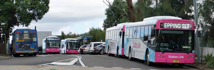 Sydney Buses B12BLEA 1696, Hillsbus B7RLE 6899, 6854 and Transdev B8RLE Bustech VST 6801